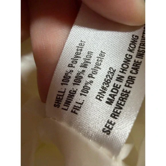 Gallery White Quilted Puffer Style Lightweight Jacket Rose Print Size medium - Picture 6 of 6